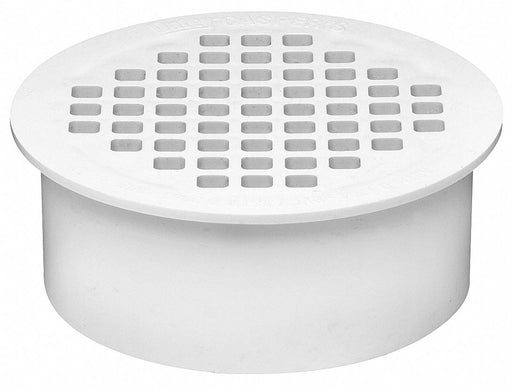 Snap-In Drain PVC White 4-1/2 in.