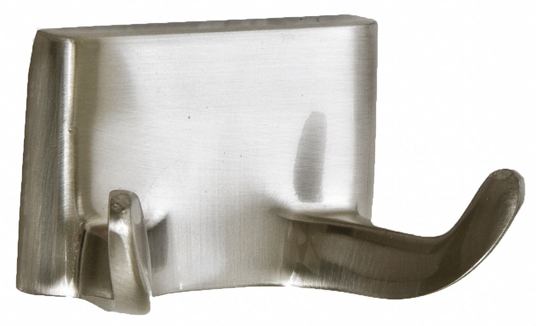 Bathroom Hook Zinc Satin 2 1/2 in W