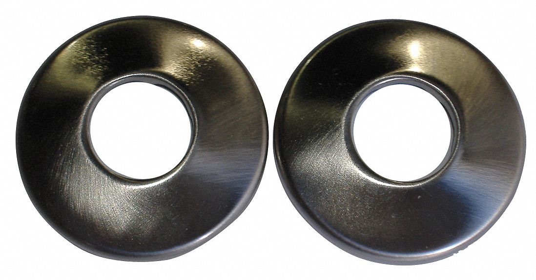 Rod Flanges Satin Nickel 1 3/4 in W PR