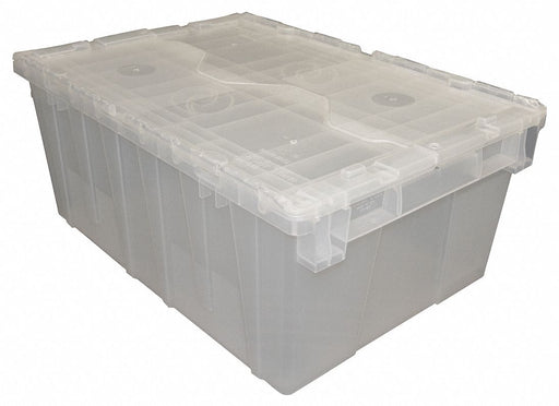 Attached Lid Ctr Translucent Solid HDPE