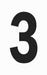 NumberLabel Vinyl 4inH 2-1/8inW PK50
