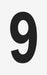 NumberLabel Vinyl 4inH 2-1/8inW PK50