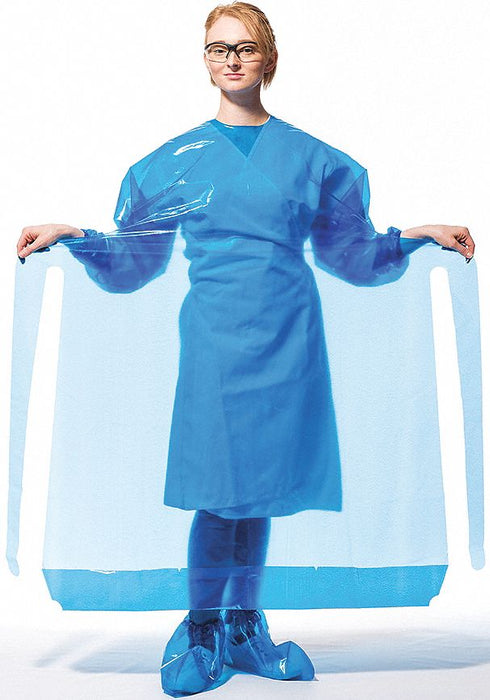 Gown XL Blue Polyolefin PK50