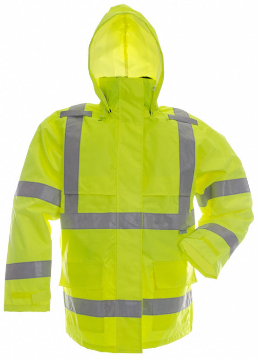 H7524 Rain Jacket Class 3 Type R Ylw/Grn XL