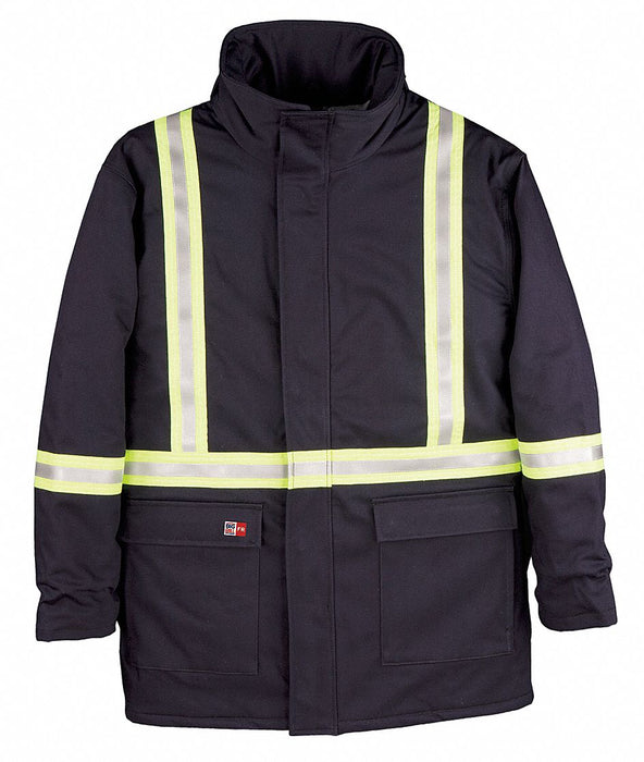 Flame-Resistant Parka Insulated S Navy