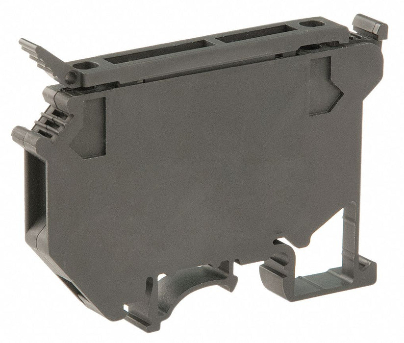 TerminalBlock 12A Black 600V DINRail