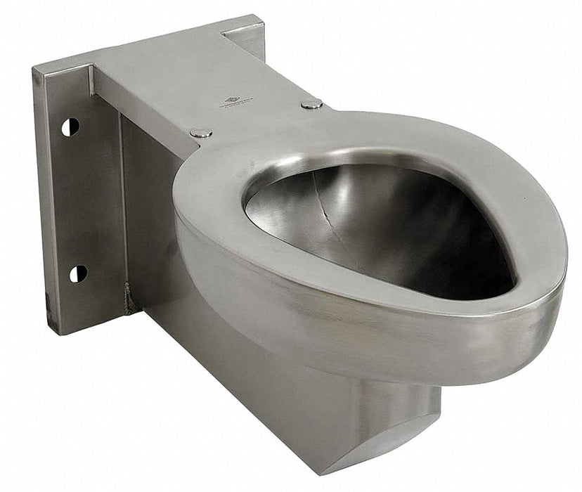 Prison Toilet SS Back Spud Wall Mount