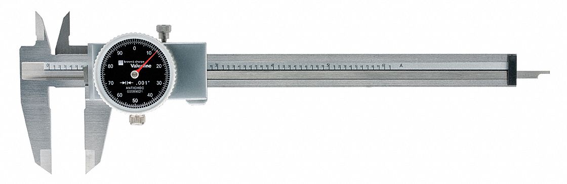 N1167 Dial Caliper Stainless Steel Black
