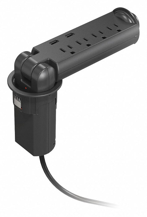 Surge Outlet Strip w/Pop-Up Desk Grommet