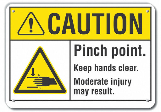 Caution Sign 10 inx14 in Plastic