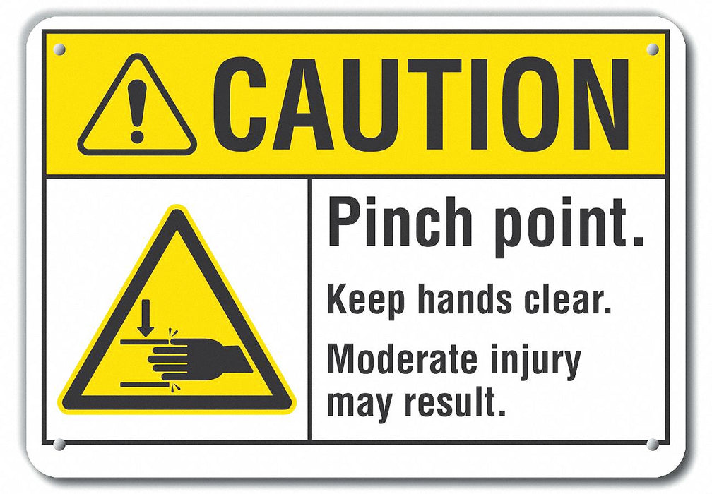 Caution Sign 7 inx10 in Plastic