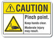 Caution Sign 7 inx10 in Plastic