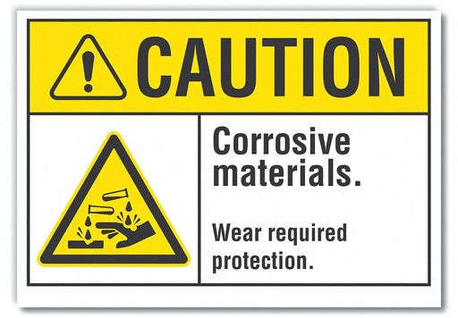 Caution Sign 7inx10in Non-PVC Polymer