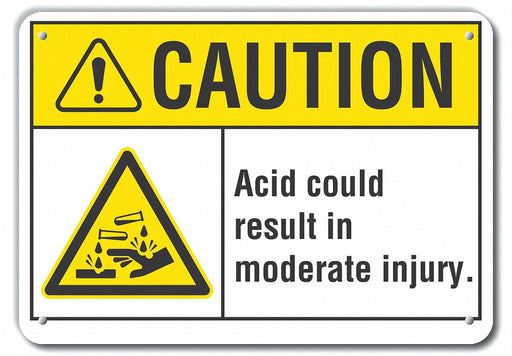 Caution Sign 10 in x 14 in Plastic