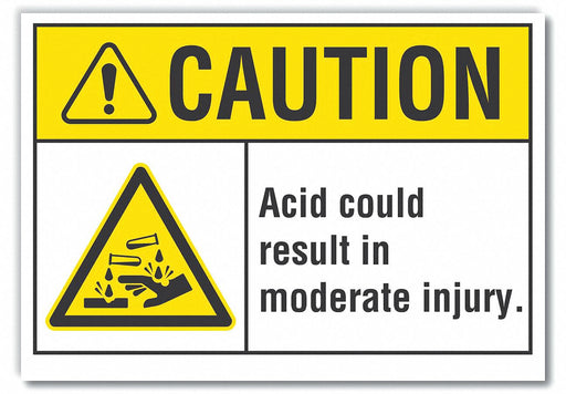 Caution Sign 7in x 10in Non-PVC Polymer