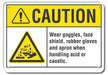 Caution Sign 7 inx10 in Plastic