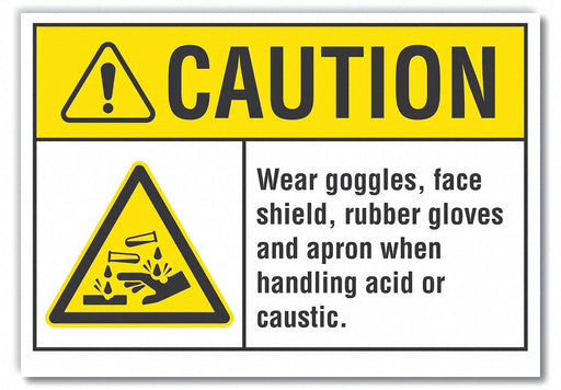 Caution Sign 7inx10in Non-PVC Polymer