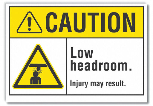 Caution Sign 7inx10in Non-PVC Polymer