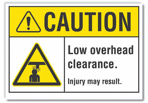 Caution Sign 7inx10in Non-PVC Polymer