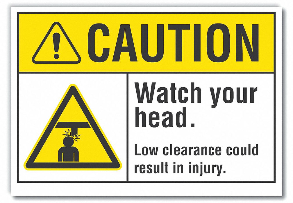 Caution Sign 7inx10in Non-PVC Polymer