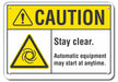Caution Sign 7 inx10 in Plastic