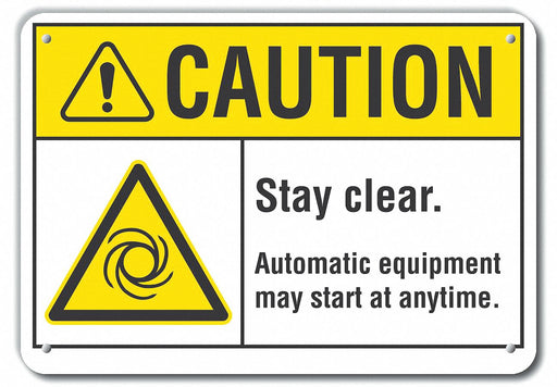 Caution Sign 7 inx10 in Plastic