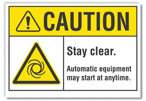 Caution Sign 7in x 10in Non-PVC Polymer