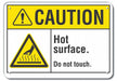 Caution Sign 7 inx10 in Plastic
