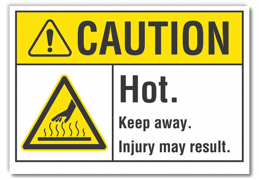 Caution Sign 7in x 10in Non-PVC Polymer