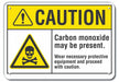 Rflct Carbon Monoxide Caut Sign 7x10in