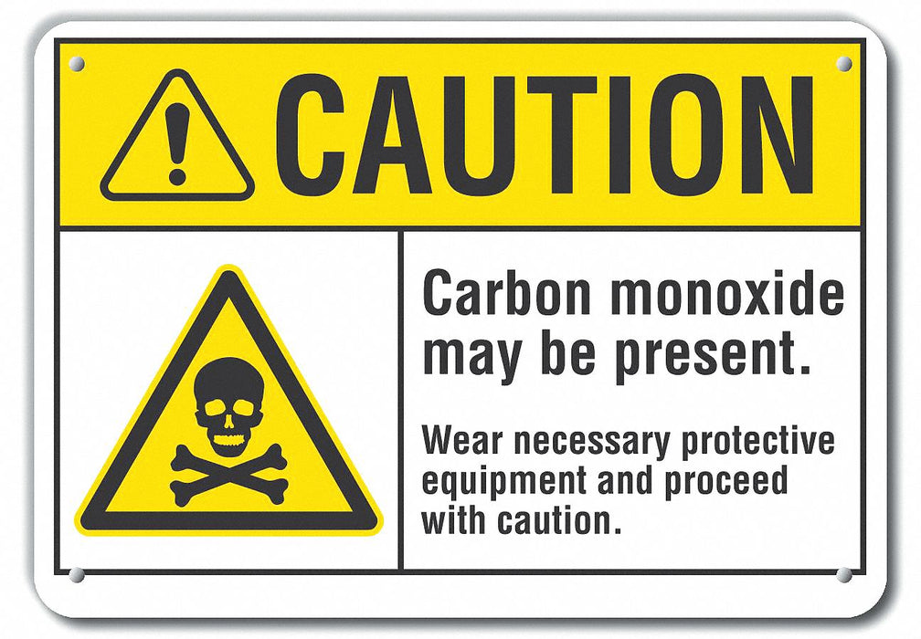 Caution Sign 10 in x 14 in Plastic