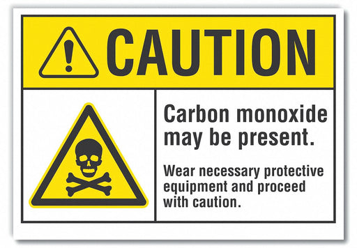 Caution Sign 7in x 10in Non-PVC Polymer