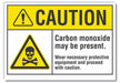 Carbon Monoxide Caut Rflct Lbl 10x14in