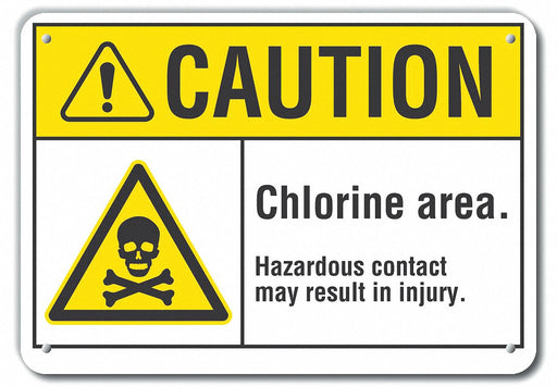 Caution Sign 10 in x 14 in Plastic