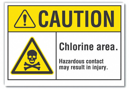 Caution Sign 7inx10in Non-PVC Polymer