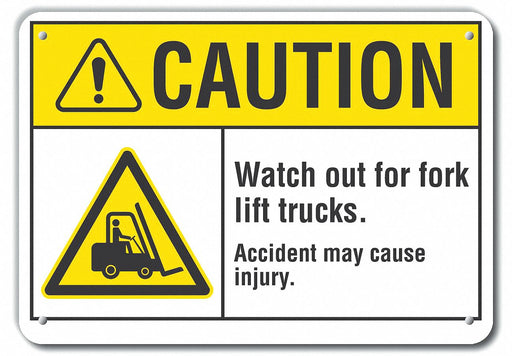 Caution Sign 10 inx14 in Plastic