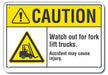 Caution Sign 7 in x 10 in Aluminum