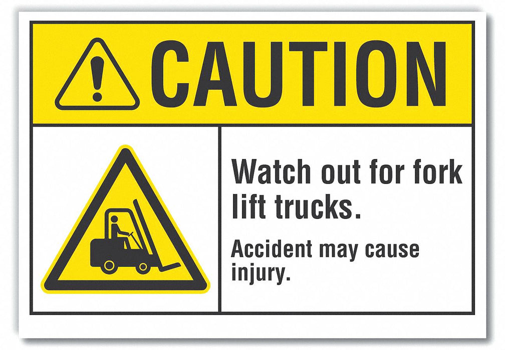 Caution Sign 7inx10in Non-PVC Polymer