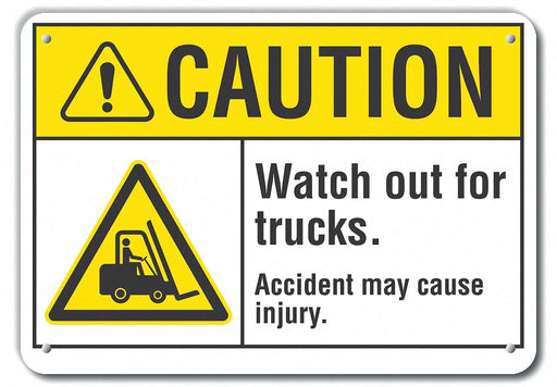 Caution Sign 10 inx14 in Plastic