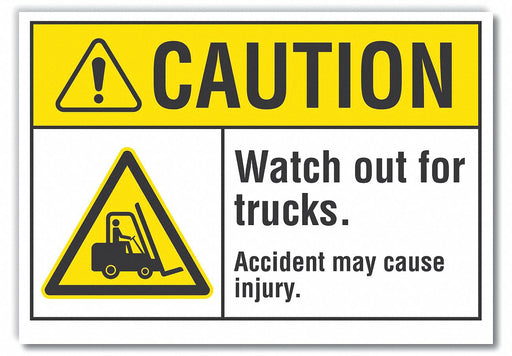 Caution Sign 10in x 14in Non-PVC Polymer