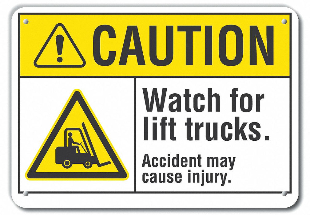 Caution Sign 7 inx10 in Plastic