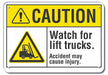 Caution Sign 7 inx10 in Plastic