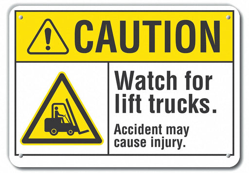 Caution Sign 10 inx14 in Plastic
