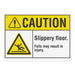 Rflct Slippery Floor Caution Sign 7x10in