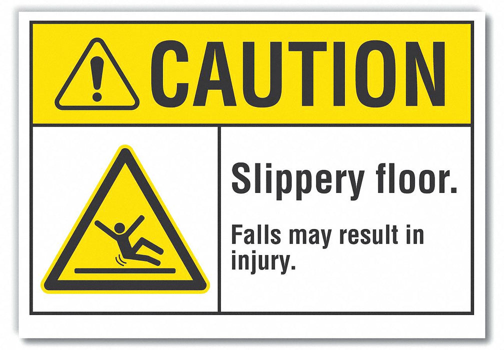 Caution Sign 7inx10in Non-PVC Polymer
