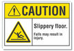 Caution Sign 7inx10in Non-PVC Polymer