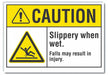 Slippery Floor Caut Rflct Label 10x14in