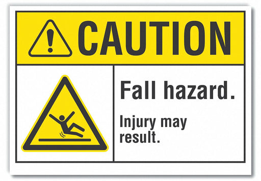 Caution Sign 7in x 10in Non-PVC Polymer