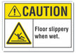 Caution Sign 7inx10in Non-PVC Polymer