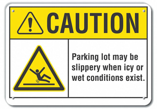 Caution Sign 10 inx14 in Plastic